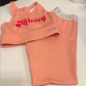 NFINITY Coral Sports Bra and Leggings Set